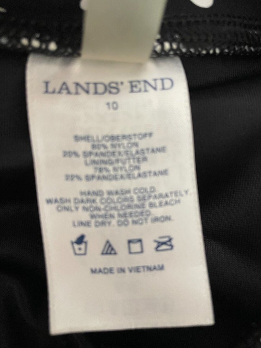 LANDS END 2-piece polka dot skirt swimsuit, sz 10 - Picture 9 of 9